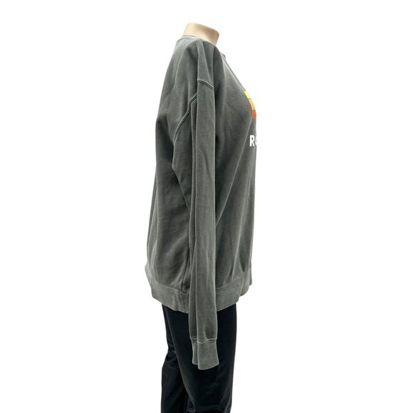 RONIN Graphic Oversized Sweatshirt Gray Independent Trading  Long Sleeve Size M - Picture 3 of 9